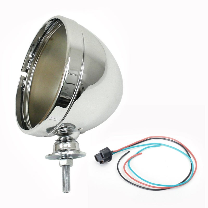 EMPI 7 Chrome Headlight, 60/55 High Low Beam, Sold Each, Compatible with Dune Buggy - Image 2